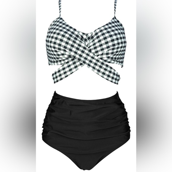 Black Gingham Bikini - Picture 3 of 8